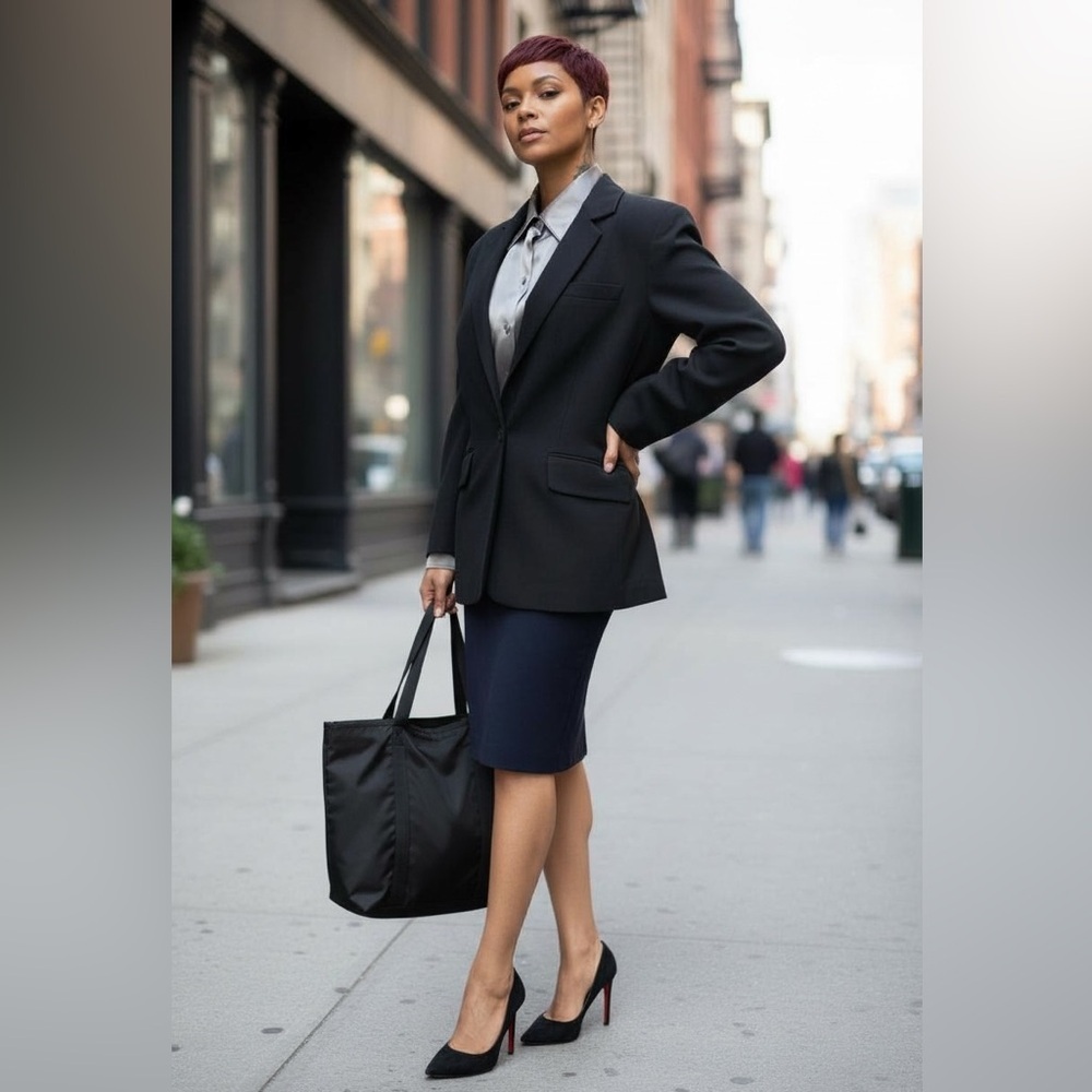 Ellen Tracy 100% Wool Single Button Front Closer,… - image 1